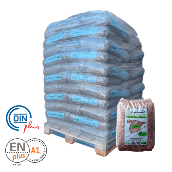 BURPELLET – Palet de 72 Sacos (15 kg c/u) | Doble Certificación ENplus A1 y DINplus