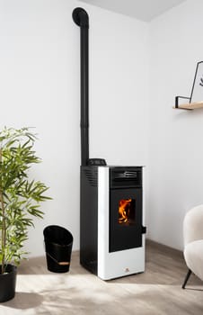 Estufa de pellet WATT 9 kW blanco