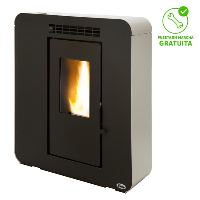 Estufa de pellet canalizable BIO+ 10kw negro